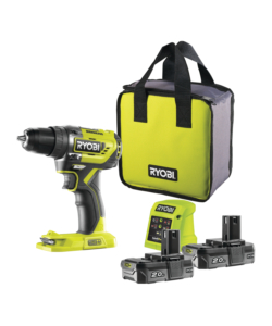 KIT VALIGETTA TRAPANO AVVITATORE A BATTERIA RYOBI "R18DD5-220S" 2 BATTERIE 18V 2AH E CARICABATTERIE