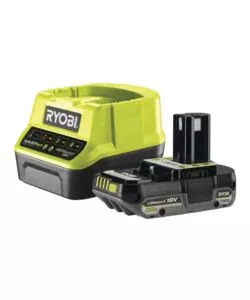 KIT CARICABATTERIE SINGOLO E BATTERIA DI RICAMBIO RYOBI "RC18120-120C" 18V 2AH