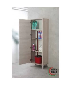 ARMADIO PORTASCOPE ROVERE CHIARO, 60X35X183CM