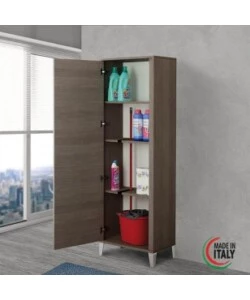 ARMADIO PORTASCOPE ROVERE SCURO, 60X35X183CM
