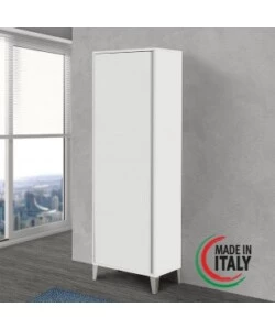 ARMADIO PORTASCOPE BIANCO, 60X35X183CM