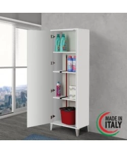 ARMADIO PORTASCOPE BIANCO, 60X35X183CM