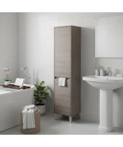 COLONNA PORTA BIANCHERIA ROVERE SCURO 40X35X183 CM
