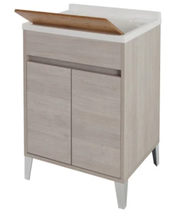 LAVATOIO ROVERE CHIARO 2 ANTE, 60X84X50 CM