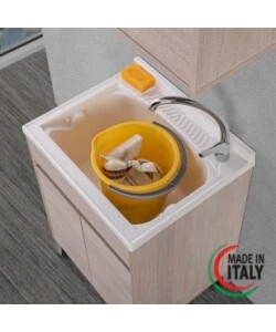 LAVATOIO ROVERE CHIARO 2 ANTE, 60X84X50 CM