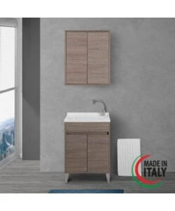LAVATOIO ROVERE SCURO 2 ANTE, 60X84X50 CM