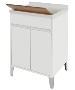LAVATOIO BIANCO LACCATO 2 ANTE, 60X84X50 CM