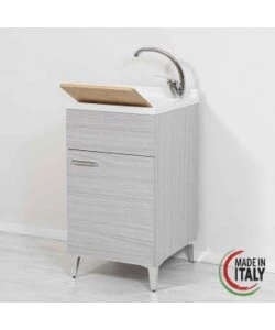 LAVATOIO "SLIM" ROVERE GRIGIO, 45X50X83 CM