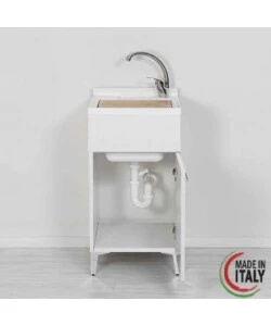 LAVATOIO "SLIM" BIANCO LUCIDO, 45x50x83 CM
