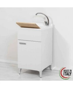 LAVATOIO "SLIM" BIANCO LUCIDO, 45x50x83 CM