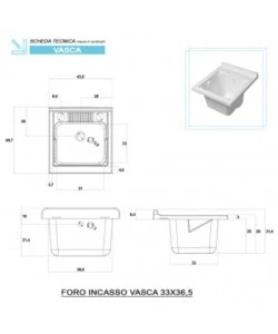 LAVATOIO "SLIM" BIANCO LUCIDO, 45x50x83 CM