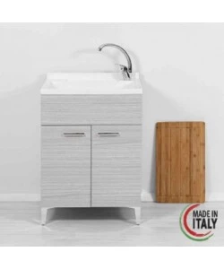 LAVATOIO STELLA ROVERE GRIGIO, 60X50X83CM