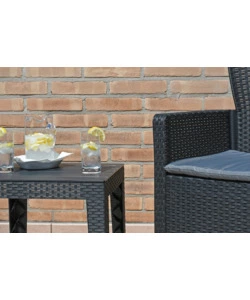 SET DA GIARDINO "CUBA" ANTRACITE, 2 POLTRONE E TAVOLINO