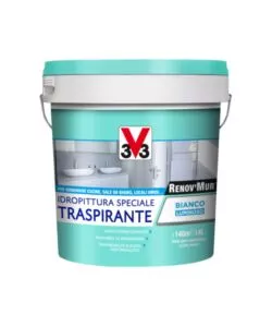 IDROPITTURA TRASPIRANTE V33 "RENOV'MUR" BIANCO OPACO 14 LT
