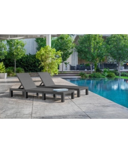 SET 2 PEZZI LETTINO PRENDISOLE "DAYTONA SUNLOUNGER" COLORE GRAFITE, 187,5X58X29 CM - KETER