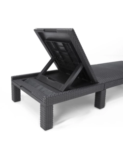 SET 2 PEZZI LETTINO PRENDISOLE "DAYTONA SUNLOUNGER" COLORE GRAFITE, 187,5X58X29 CM - KETER