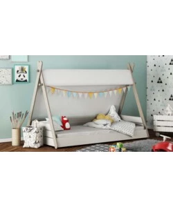 LETTO SINGOLO PER BAMBINI A TENDA 95,6X159,5X107,7 CM