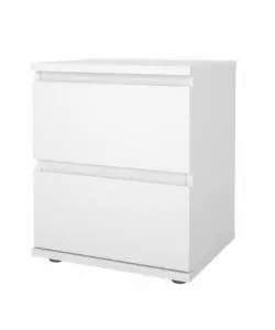 COMODINO 2 CASSETTI "NOVA" BIANCO 40,2X34X48,2 CM