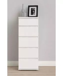 CASSETTIERA "NOVA" CON 5 CASSETTI BIANCO, 40X106X40 CM