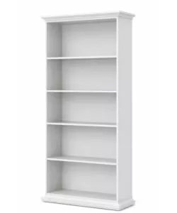LIBRERIA "PARIS" BIANCA CON 4 RIPIANI, 96X36X200 CM