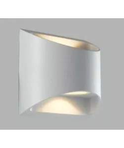 APPLIQUE A LED "VEYRON" IN ALLUMINIO GOFFRATO BIANCO, 12,3X13X6,9 CM