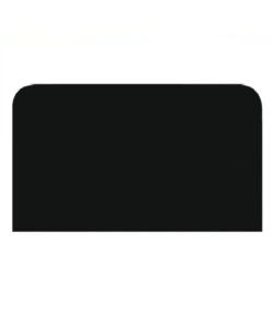 PIASTRA SALVAPAVIMENTO SOTTO STUFA STONDATA COLORE NERO, 1000X500 MM