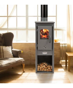 STUFA A LEGNA IGNIP "BERNA" GRIGIO 7 KW