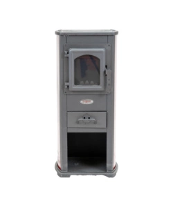 STUFA A LEGNA IGNIP "BERNA LUX" ROSSO SCURO 7 KW