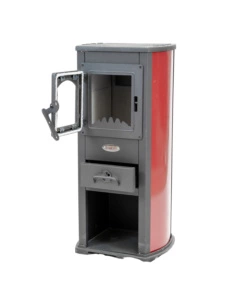 STUFA A LEGNA IGNIP "BERNA LUX" ROSSO SCURO 7 KW