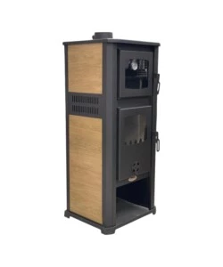 STUFA A LEGNA CON FORNO IGNIP "ROMA" EFFETTO LEGNO 12 KW