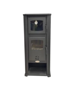 STUFA A LEGNA CON FORNO IGNIP "ROMA" EFFETTO LEGNO 12 KW
