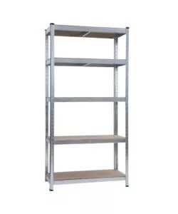 SCAFFALE METALLICO REGOLABILE 5 RIPIANI ESSENZA 180x90x40 CM