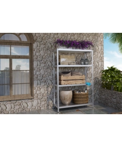 SCAFFALE IN METALLO "MACISTE" AD INCASTRO CON 5 PIANI, 120x60x195 CM PORTATA 260 KG - GRIMA