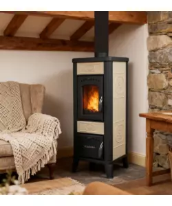 STUFA A LEGNA VULCANIA "RINA" BEIGE 5,6 KW