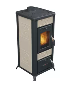 STUFA A LEGNA VULCANIA "RINA" BEIGE 5,6 KW