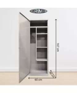 ARMADIO PORTASCOPE IN METALLO GRIMA, 60X40X167 CM