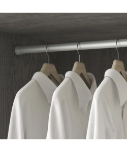 KIT 2 TUBI PER ARMADIO ALLUMINIO COLOR GRIGIO, 750 MM