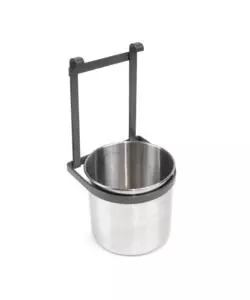 PORTAPOSATE EMUCA "TITANE" IN ACCIAIO GRIGIO ANTRACITE, DIAMETRO SECCHIO 118 MM
