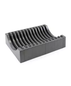 ORGANIZER PER PIATTI IN PLASTICA GRIGIA, MAX 13 PIATTI