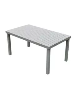 TAVOLO DA ESTERNO EUROGARDEN IN ALLUMINIO GRIGIO CHIARO 152X90X75 CM