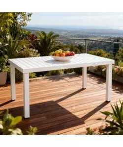 TAVOLO DA ESTERNO EUROGARDEN IN ALLUMINIO GRIGIO CHIARO 152X90X75 CM