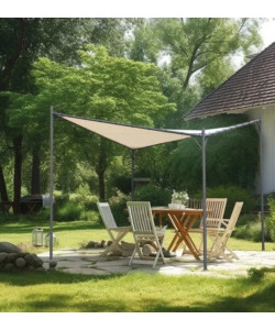 GAZEBO DA ESTERNO EUROGARDEN "MIAMI" IN ACCIAIO ECRÙ 3X3 M