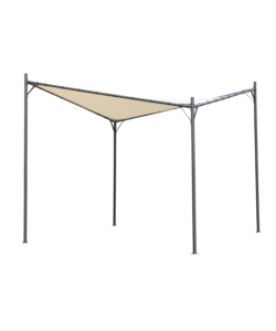 GAZEBO DA ESTERNO EUROGARDEN "MIAMI" IN ACCIAIO ECRÙ 3X3 M