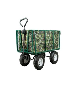 CARRELLO DA GIARDINO PIEGHEVOLE IN ACCIAIO EURO GARDEN CON SACCA E CESTELLO 107X55X85 CM