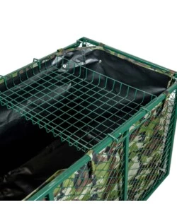 CARRELLO DA GIARDINO PIEGHEVOLE IN ACCIAIO EURO GARDEN CON SACCA E CESTELLO 107X55X85 CM
