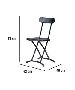SET DA CAMPEGGIO PIEGHEVOLE EUROGARDEN IN POLIETILENE NERO 4 SEDUTE E TAVOLO