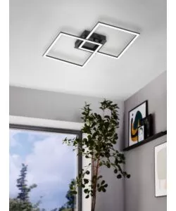 PLAFONIERA LED DA INTERNO EGLO "PALMAVES" NERO 3000-6500K