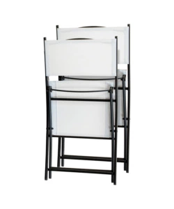 SET DA GIARDINO PIEGHEVOLE EUROGARDEN "BISTRO" BIANCO 2 SEDUTE E TAVOLINO