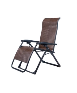 SDRAIO PIEGHEVOLE RECLINABILE CON BRACCIOLI EUROGARDEN "GRAVITY" IN RATTAN MARRONE 95X68X113 CM