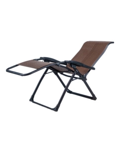 SDRAIO PIEGHEVOLE RECLINABILE CON BRACCIOLI EUROGARDEN "GRAVITY" IN RATTAN MARRONE 95X68X113 CM